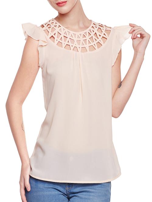 beige solid top - 14516481 - Standard Image - 1
