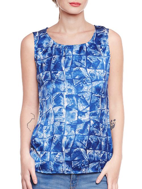 blue printed top - 14516568 - Standard Image - 1