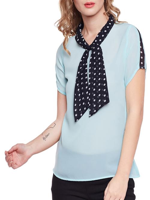 Blue solid top - 14516600 - Standard Image - 1