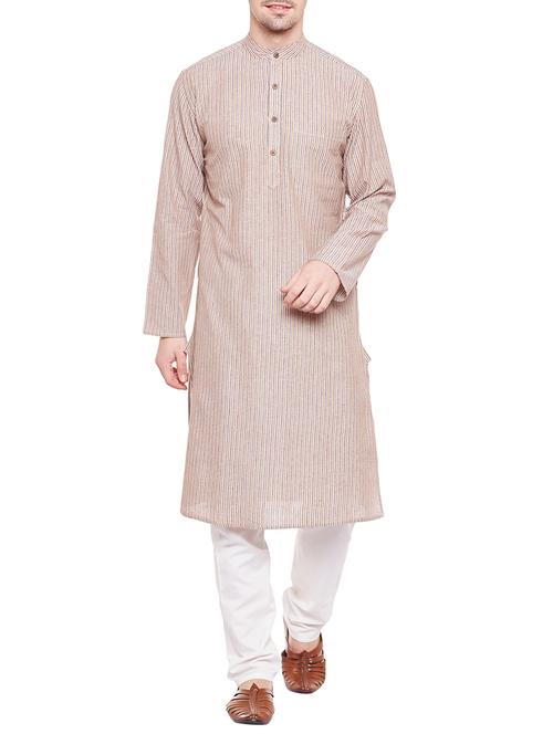 multi colored cotton long kurta - 14517407 - Standard Image - 1