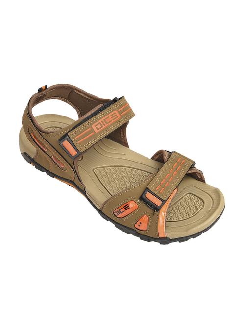 beige leatherette back strap floaters - 14517521 - Very Small Image - 1
