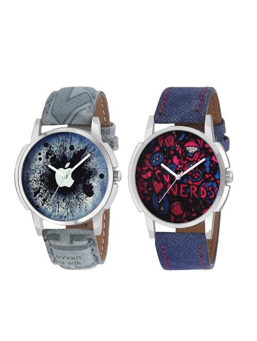 Set of 2 round dial analog watch combos - 14517894 - Standard Image - 1