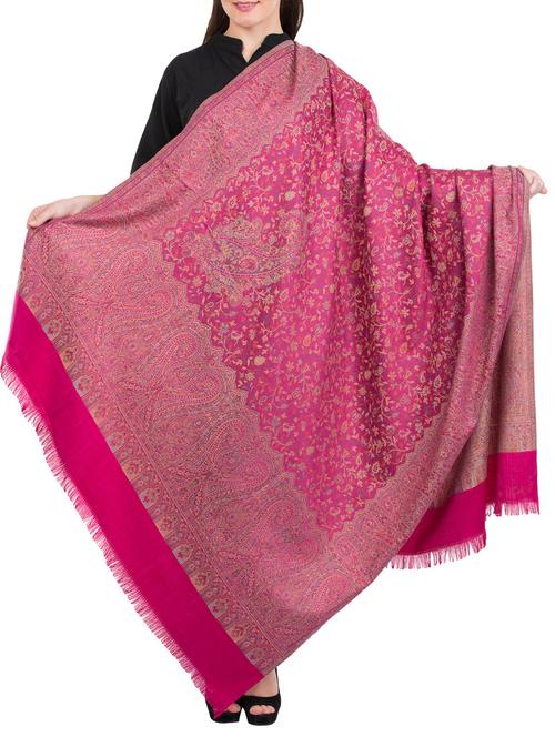 pink jamavar shawl - 14518302 - Very Small Image - 1