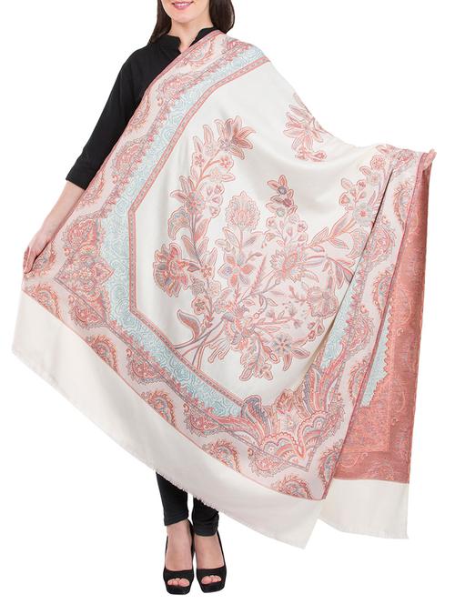 white jamavar shawl - 14518322 - Very Small Image - 1
