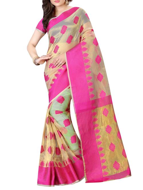 beige cotton silk woven saree - 14518483 - Very Small Image - 1