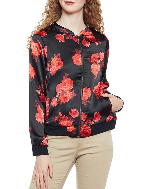 black printed varsity jacket - 14518658 - Very Small Image - 1