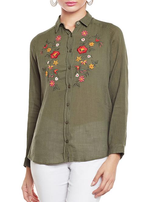 green cotton shirt - 14518672 - Very Small Image - 1