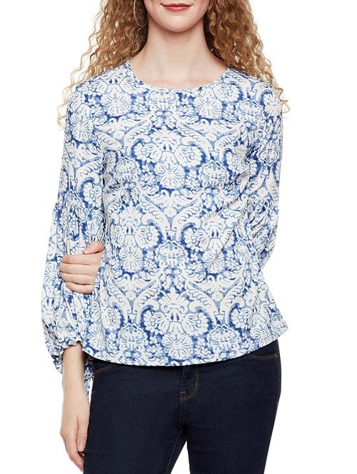 knot detailed lantern sleeved top - 14518700 - Standard Image - 1