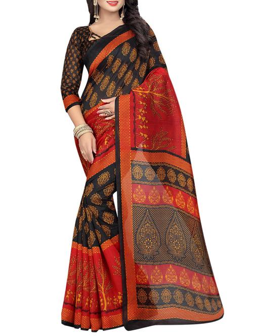 multi colored cotton silk printed saree with blouse - 14518825 - Very Small Image - 1