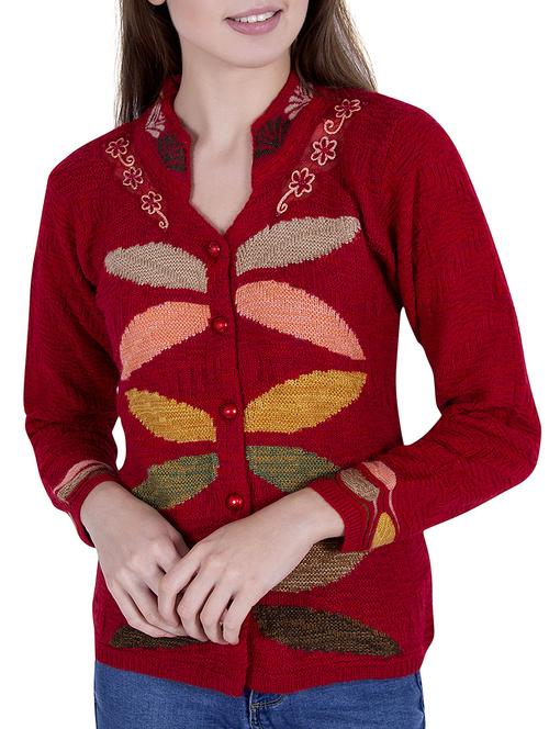 Multicolored woolen cardigan - 14519147 - Very Small Image - 1