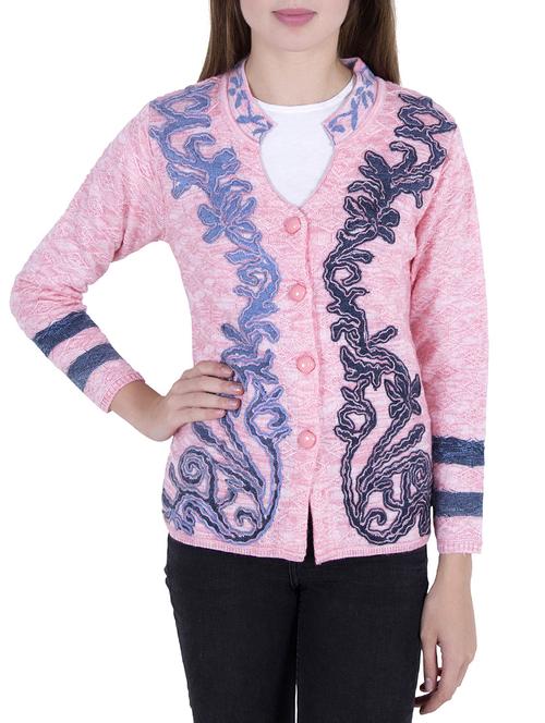 pink woolen cardigan - 14519186 - Very Small Image - 1