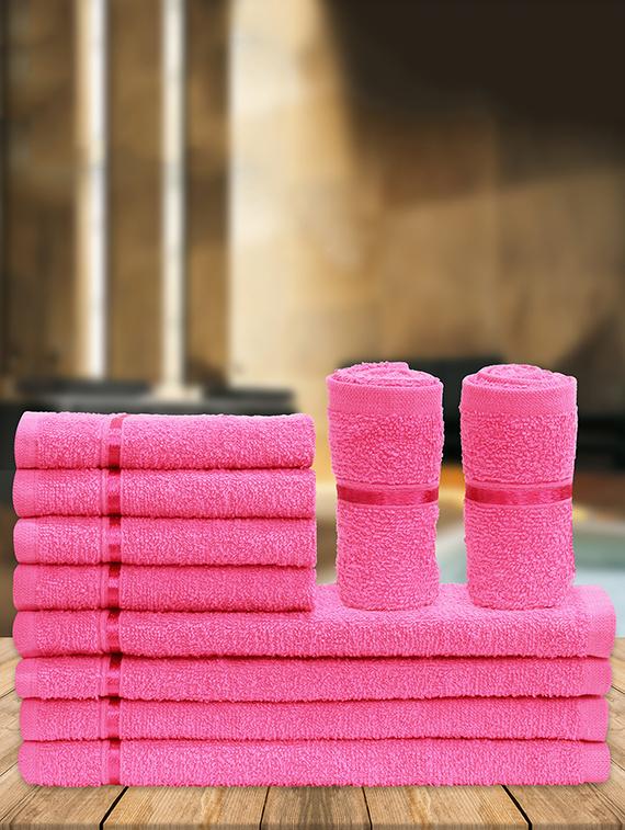 Pure Cotton Set of 10 Face Towel - 14519207 - Zoom Image - 1