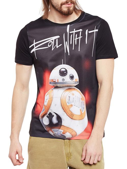 black cotton character t-shirt - 14519260 - Standard Image - 1