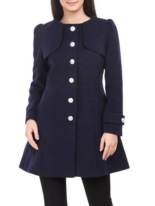 I WEAR MY STYLE navy blue polyester trench - 14519293 - Very Small Image - 1