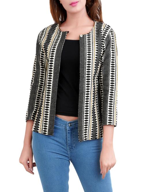 black cotton casual shrug - 14519333 - Very Small Image - 1