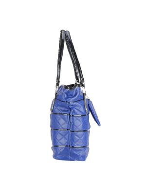 blue leatherette regular handbag - 14520000 - Standard Image - 5