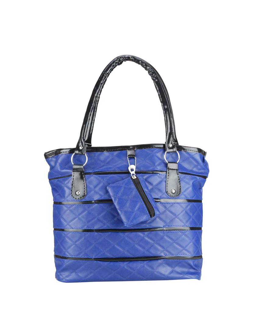 blue leatherette regular handbag - 14520000 - Zoom Image - 1
