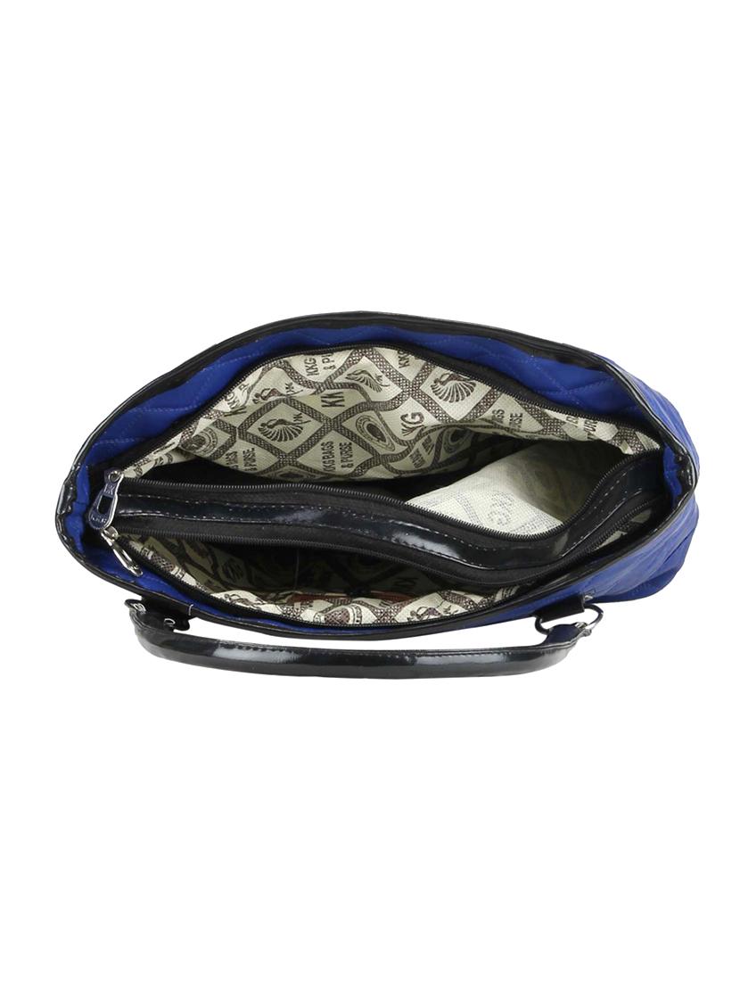 blue leatherette regular handbag - 14520000 - Zoom Image - 3