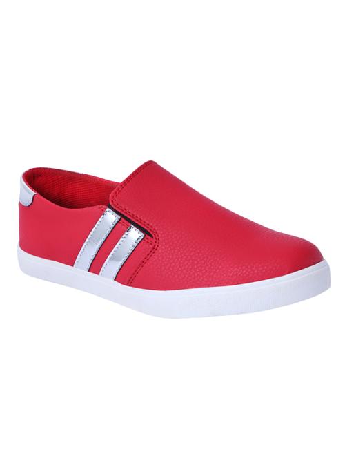 red leatherette casual slipon - 14520087 - Very Small Image - 1