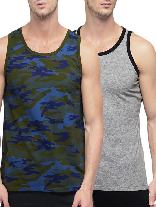 multi colored cotton vest - 14520425 - Standard Image - 1