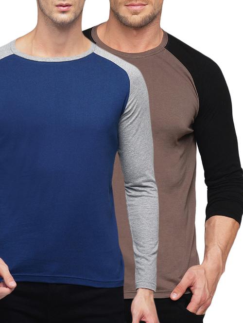 (set of 2)multi colored cotton combos t-shirt - 14520481 - Very Small Image - 1