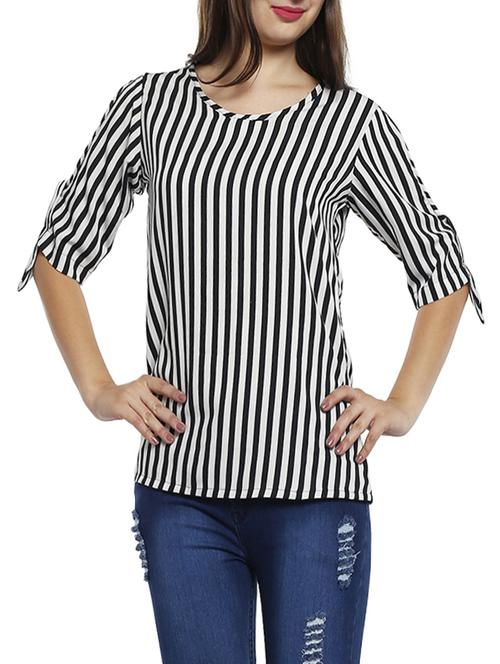 black striped casual top - 14520592 - Very Small Image - 1