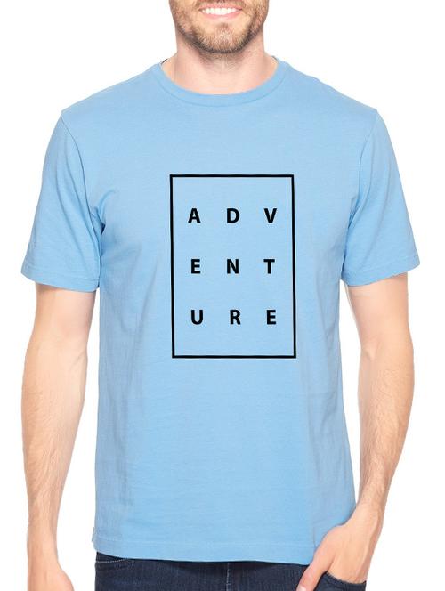blue cotton chest print tshirt - 14520640 - Standard Image - 1