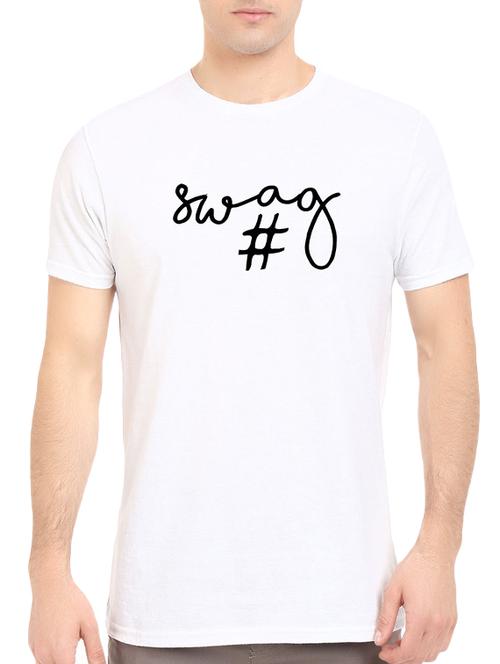 white cotton chest print tshirt - 14520661 - Standard Image - 1