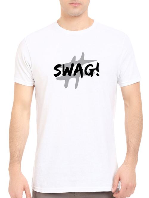 white cotton chest print tshirt - 14520668 - Standard Image - 1