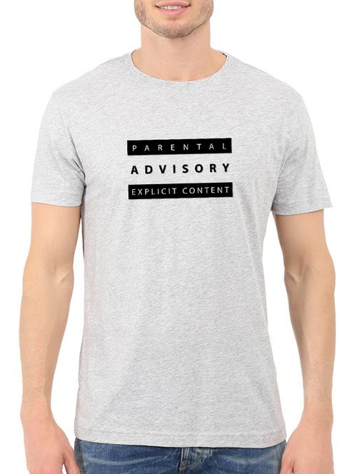 grey cotton chest print tshirt - 14520678 - Standard Image - 1