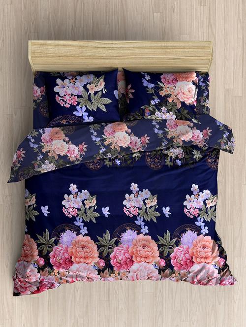 160 TC Premium 3D PolyCotton Double Bed Sheet with 2 Pillow Cover - 14520688 - Standard Image - 1