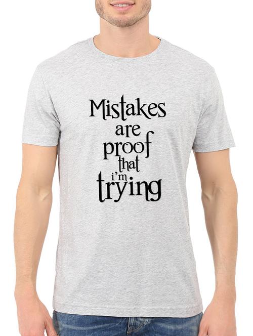 grey cotton chest print tshirt - 14520798 - Standard Image - 1