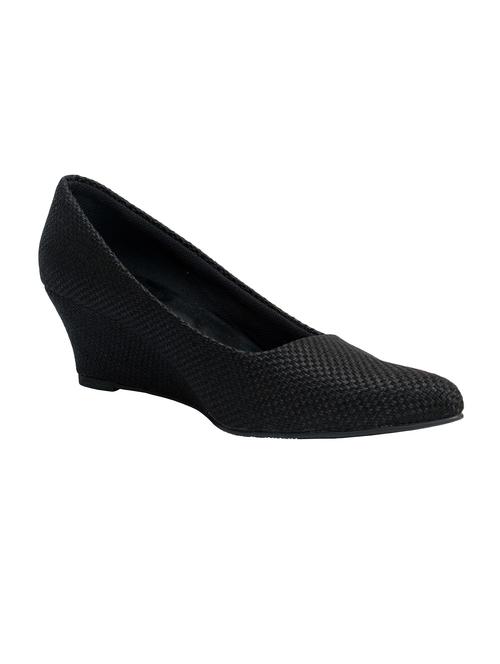 black fabric slip on wedges - 14520902 - Very Small Image - 1