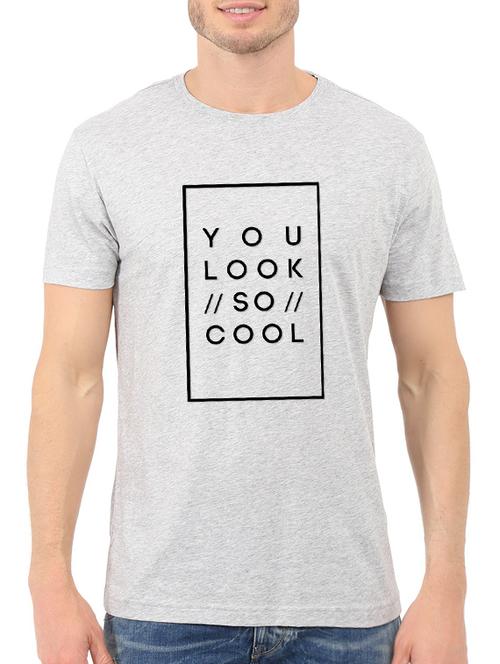grey cotton chest print tshirt - 14520948 - Standard Image - 1