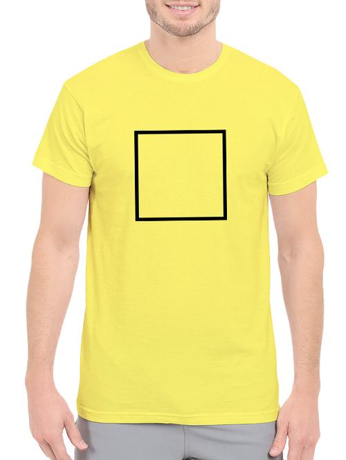 yellow cotton chest print tshirt - 14521180 - Standard Image - 1