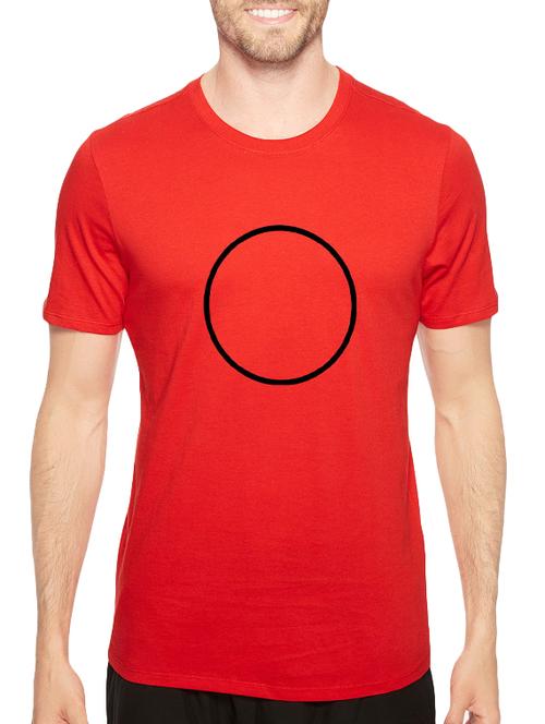 red cotton chest print tshirt - 14521190 - Standard Image - 1