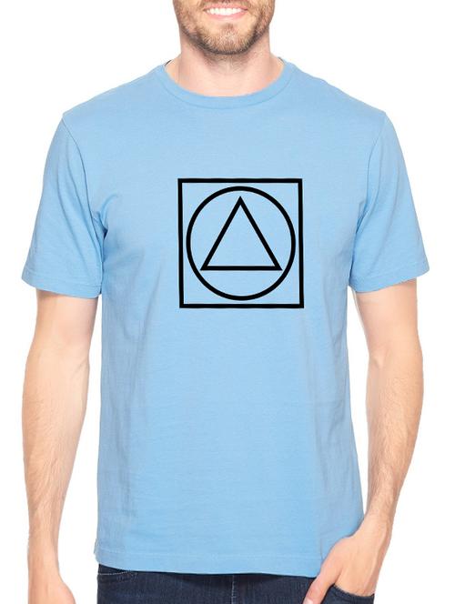 blue cotton chest print tshirt - 14521202 - Standard Image - 1