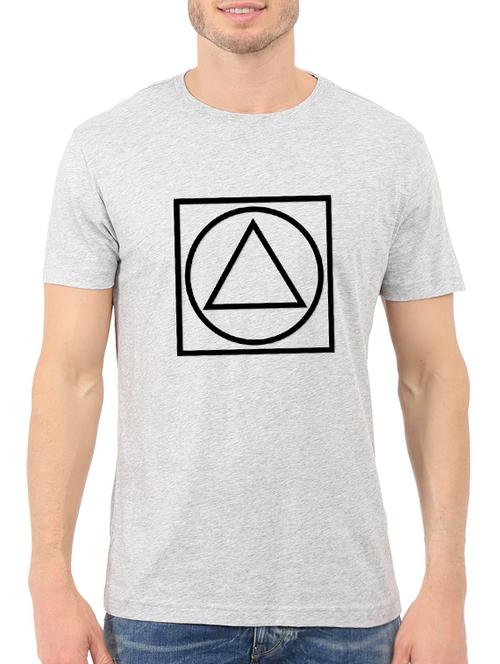 grey cotton chest print tshirt - 14521205 - Standard Image - 1