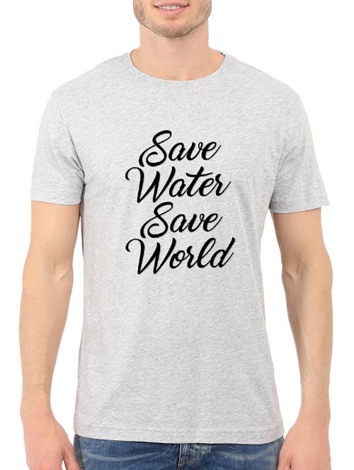 grey cotton chest print tshirt - 14521216 - Standard Image - 1