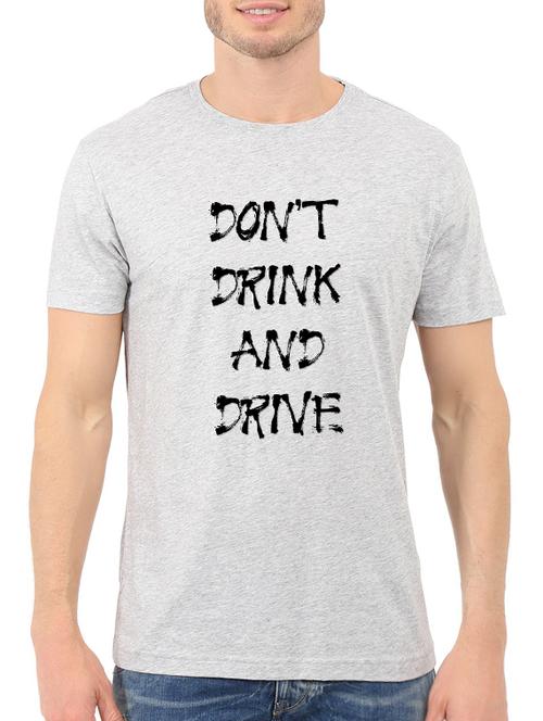 grey cotton chest print tshirt - 14521217 - Standard Image - 1
