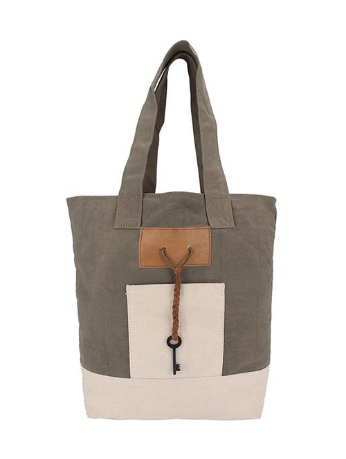green canvas regular handbag - 14521278 - Very Small Image - 1