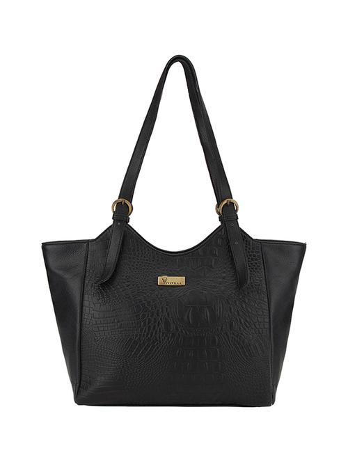 black leatherette regular handbag - 14521291 - Very Small Image - 1