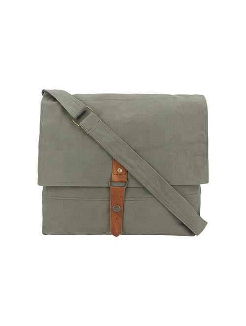 green canvas messenger sling bag - 14521300 - Very Small Image - 1
