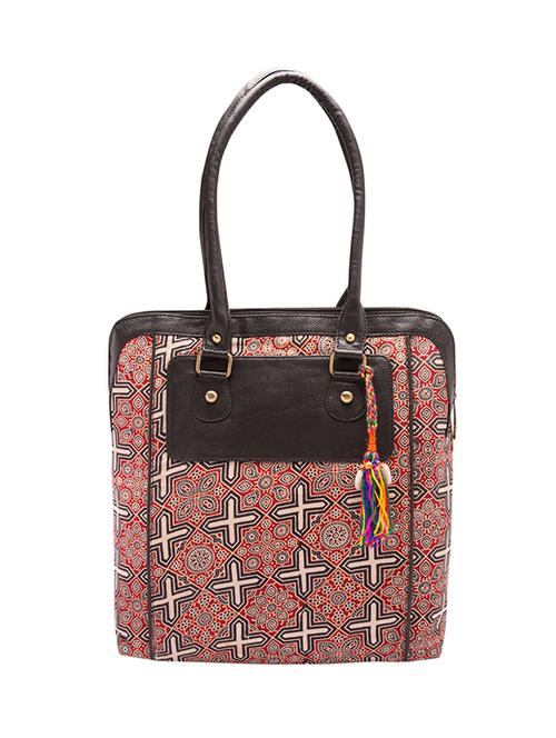 red cotton ethnic handbag - 14521309 - Very Small Image - 1