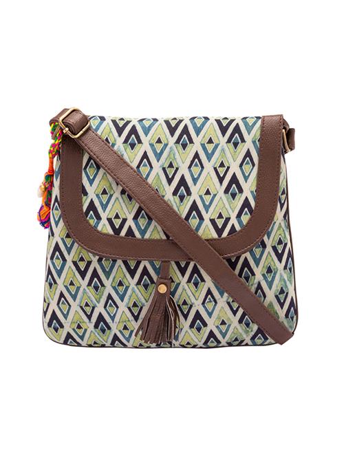 multi cotton ethnic sling bag - 14521323 - Very Small Image - 1