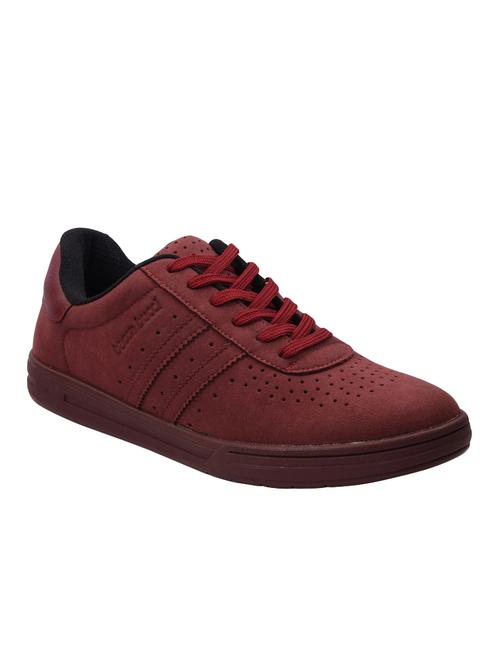 maroon Suede lace up sneaker - 14521347 - Very Small Image - 1
