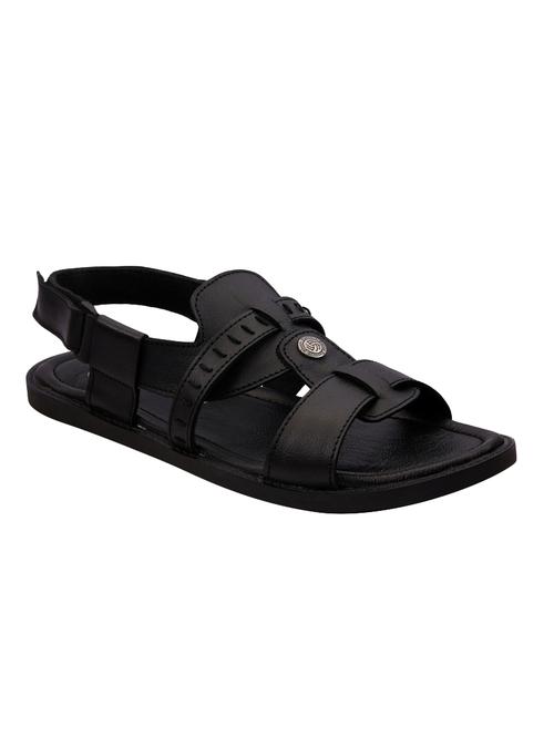 black leather back strap sandals - 14521369 - Very Small Image - 1