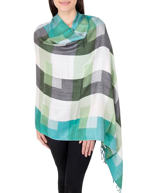 multi colored woolen stole - 14521430 - Very Small Image - 1
