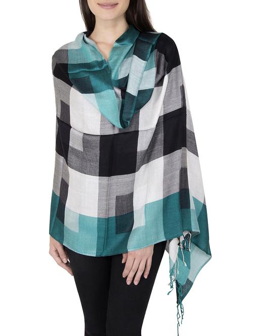 multi colored woolen stole - 14521432 - Standard Image - 1