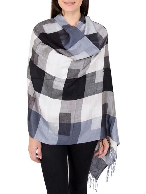 multi colored woolen stole - 14521433 - Standard Image - 1